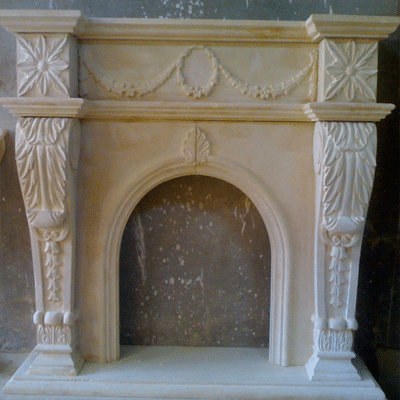 Egyptian Marble Fireplace